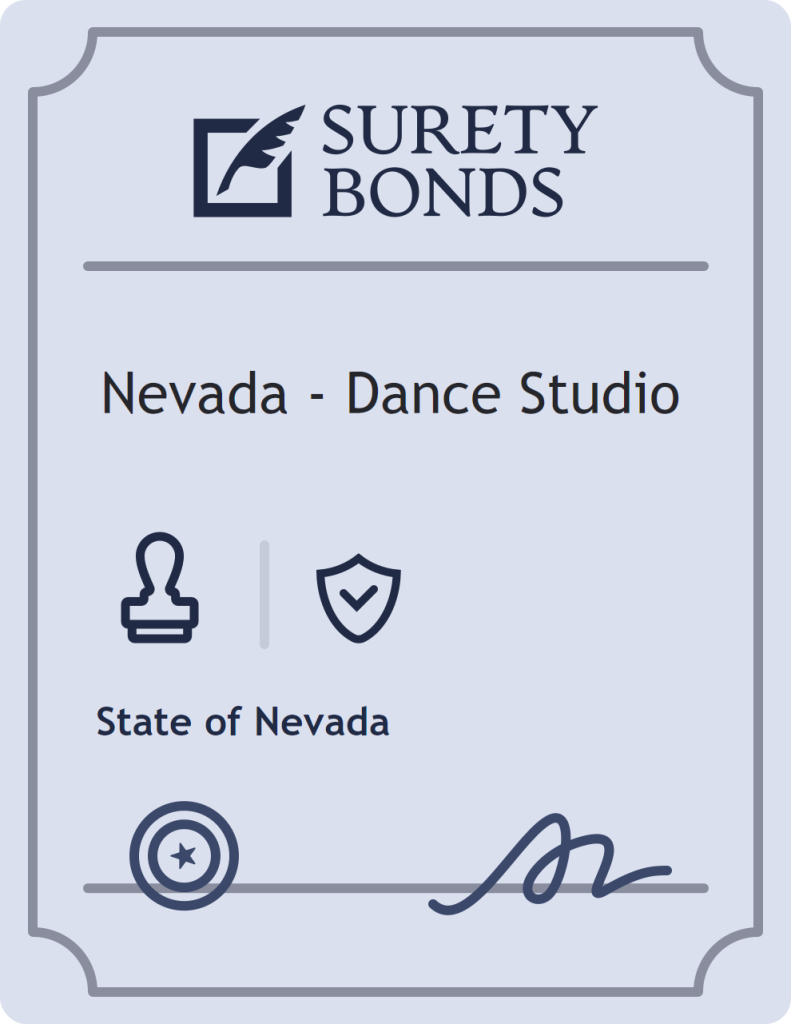 Surety bond badge for Nevada - Dance Studio