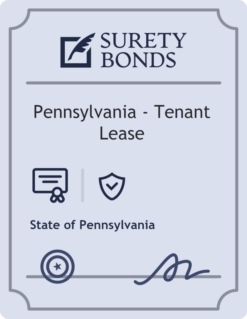 Surety bond badge for Pennsylvania - Tenant Lease