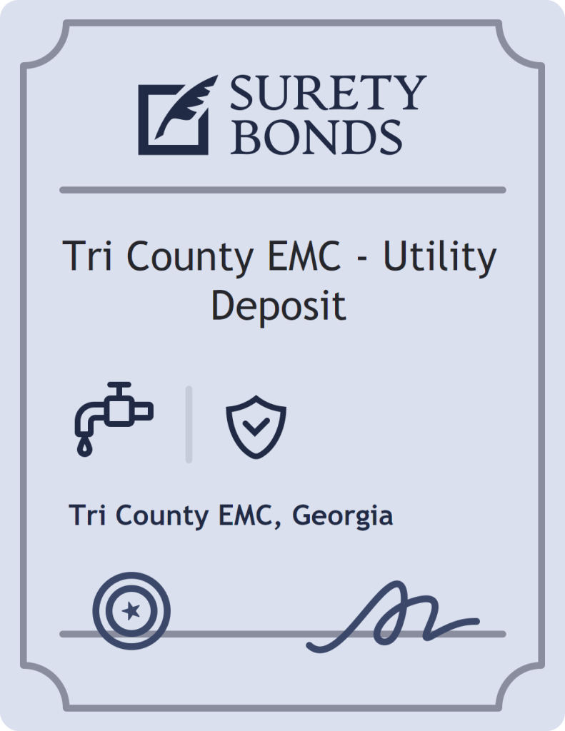 Surety bond badge for Tri County EMC - Utility Deposit