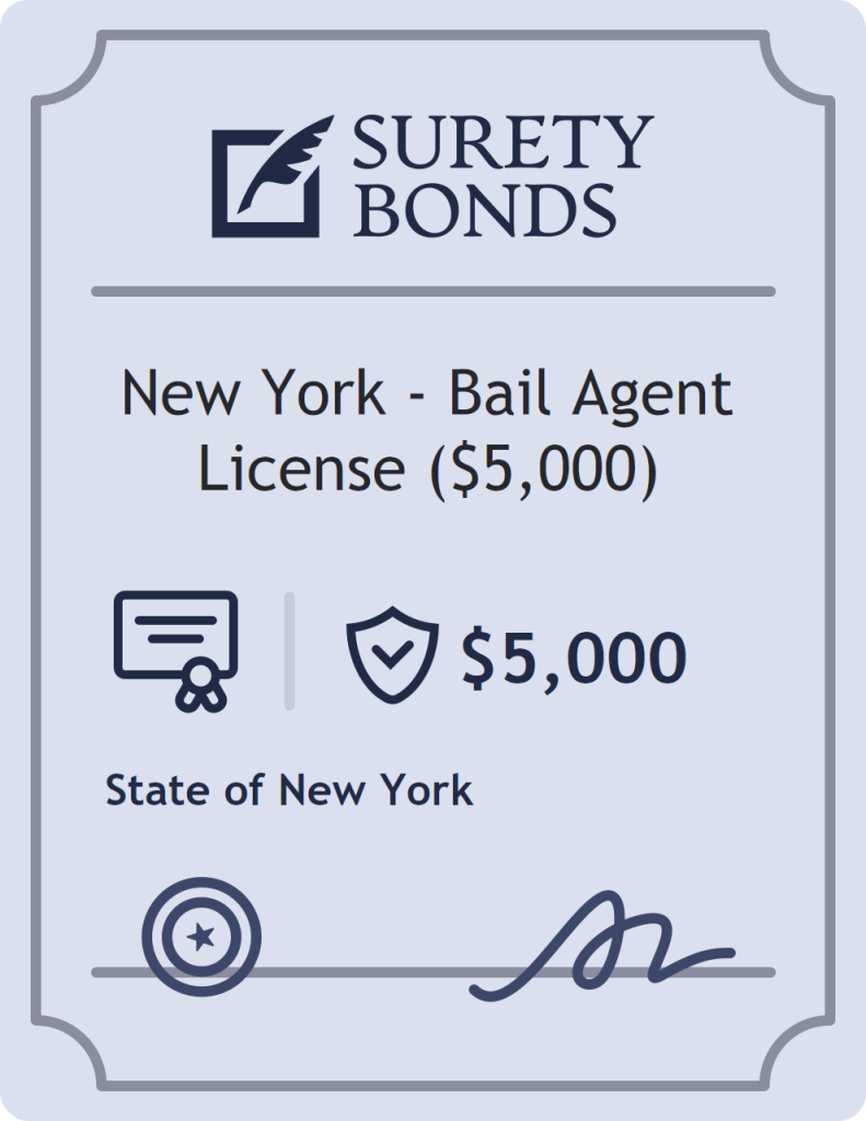 Surety bond badge for New York - Bail Agent License ($5,000)