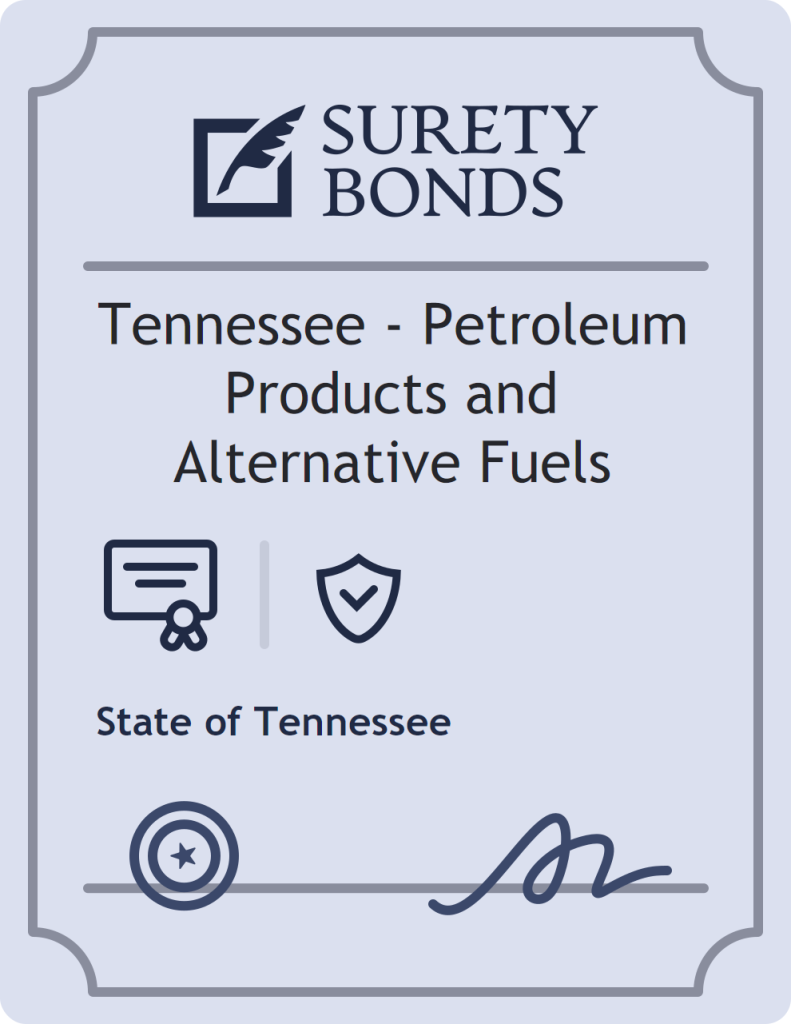 Surety bond badge for Tennessee - Petroleum Products and Alternative Fuels