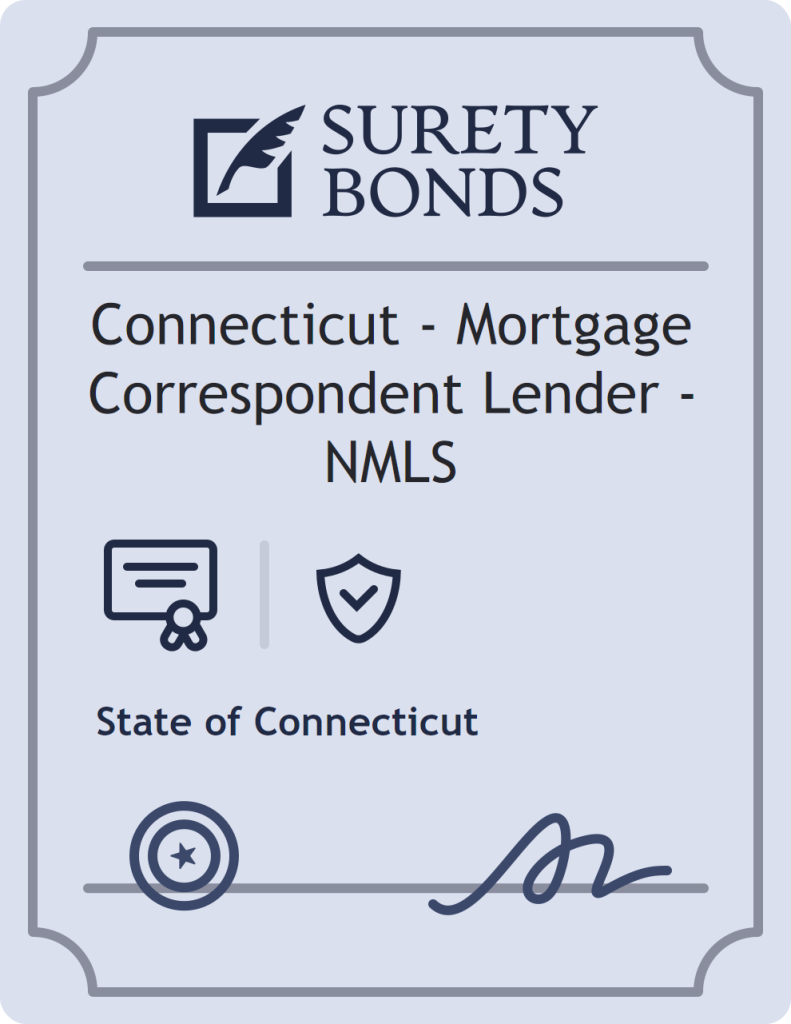 Surety bond badge for Connecticut - Mortgage Correspondent Lender - NMLS