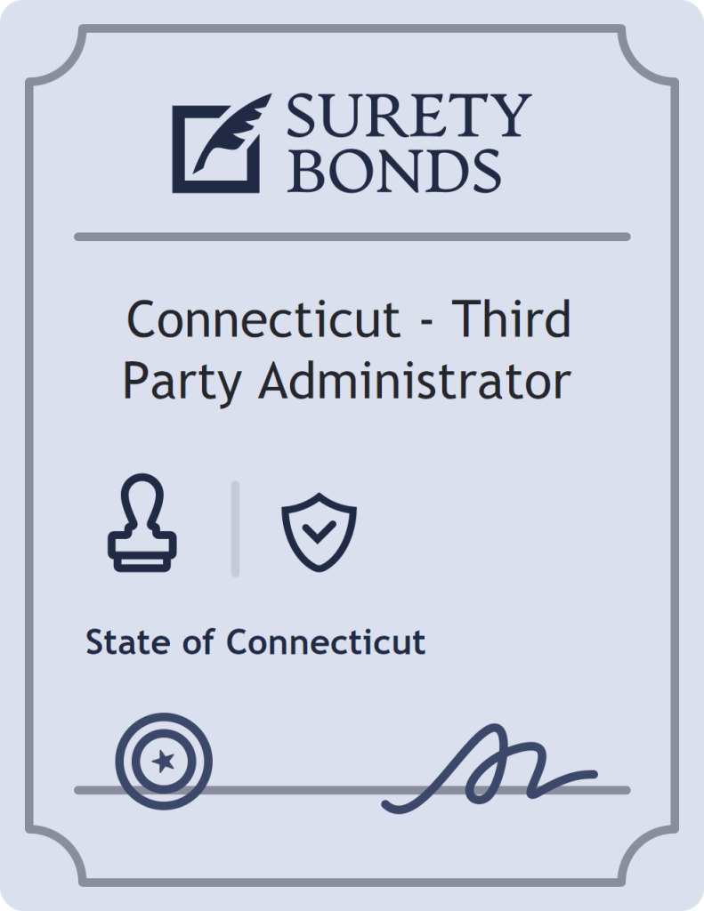 Surety bond badge for Connecticut - Third Party Administrator