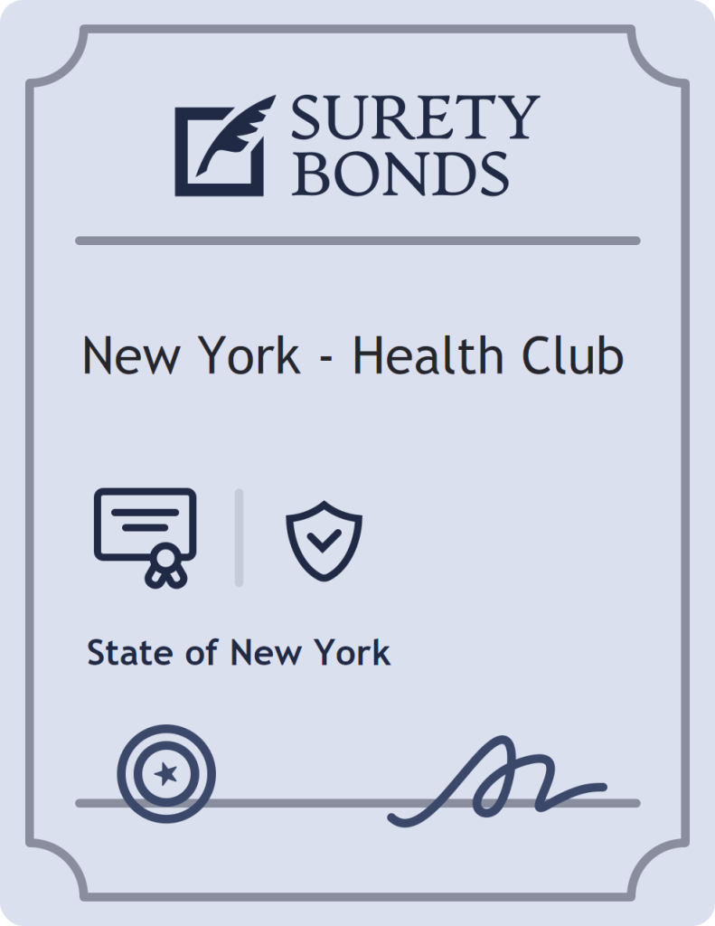 Surety bond badge for New York - Health Club