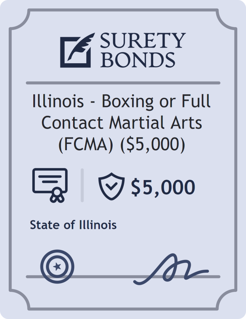 Surety bond badge for Illinois - Boxing or Full Contact Martial Arts (FCMA) ($5,000)