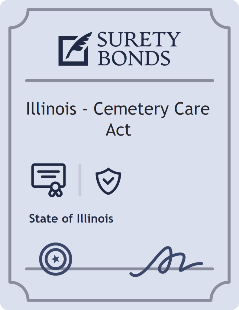 Surety bond badge for Illinois - Cemetery Care Act