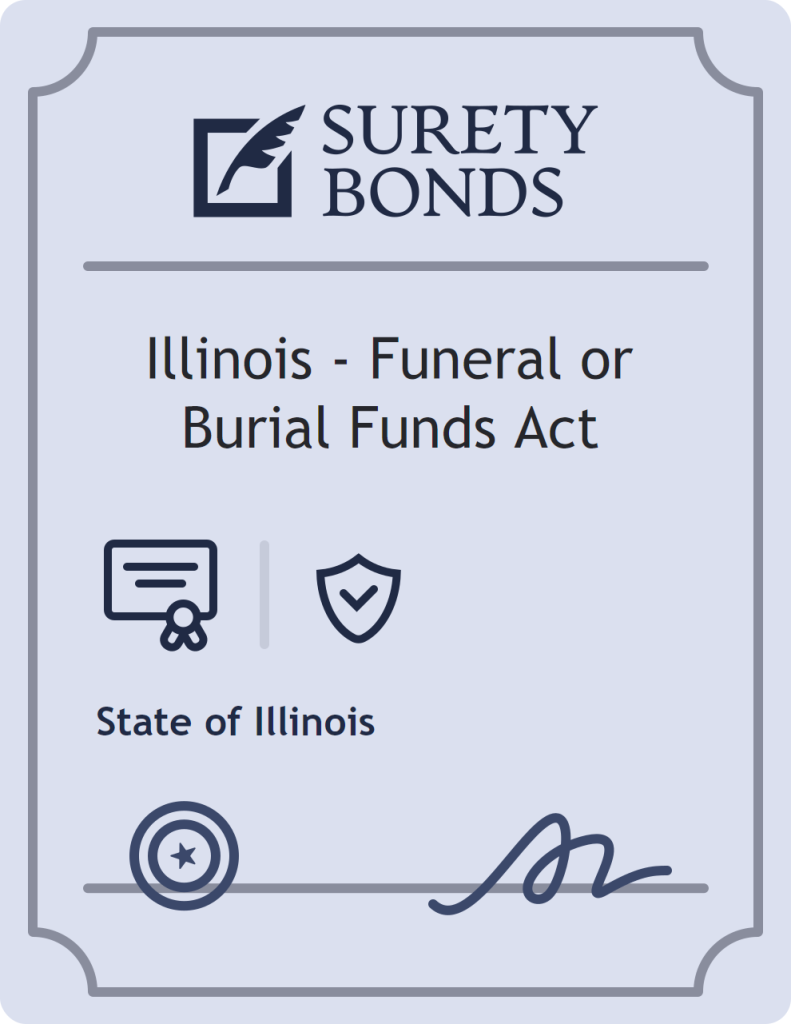 Surety bond badge for Illinois - Funeral or Burial Funds Act