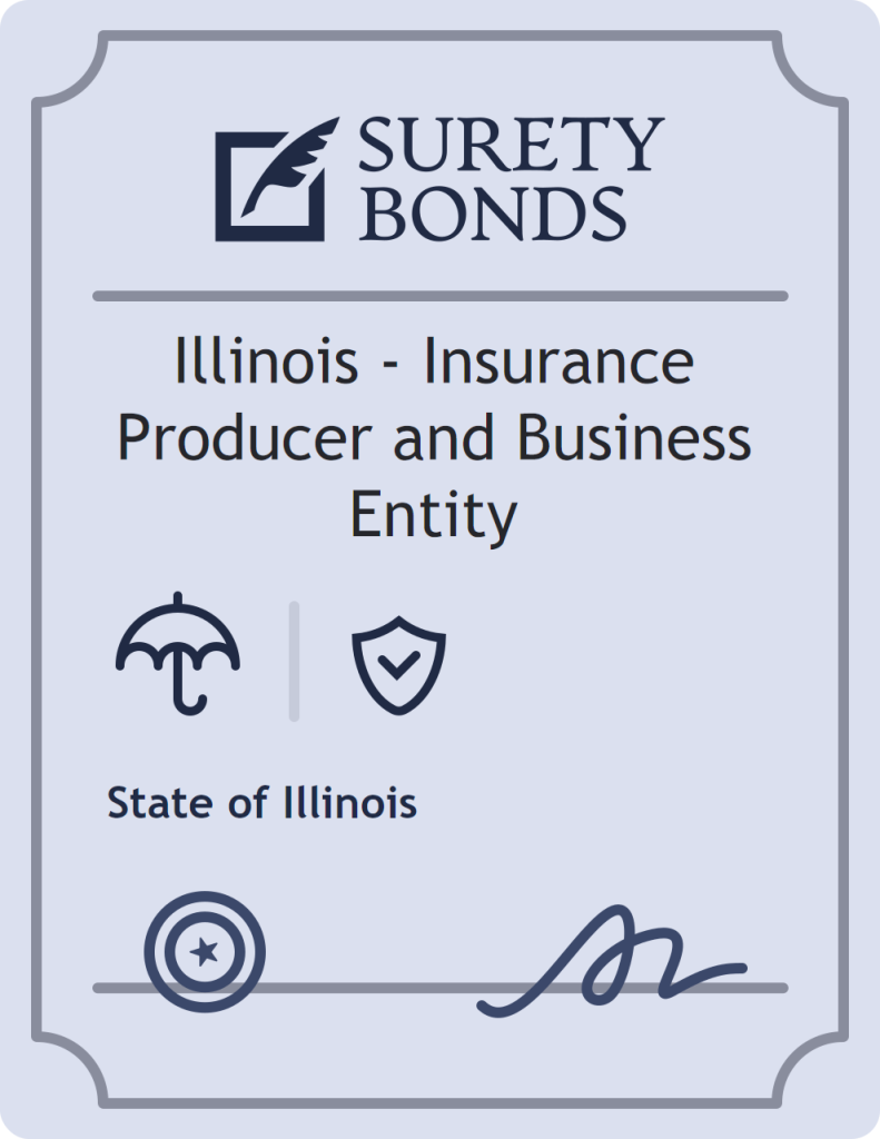 Surety bond badge for Illinois - Insurance Producer and Business Entity