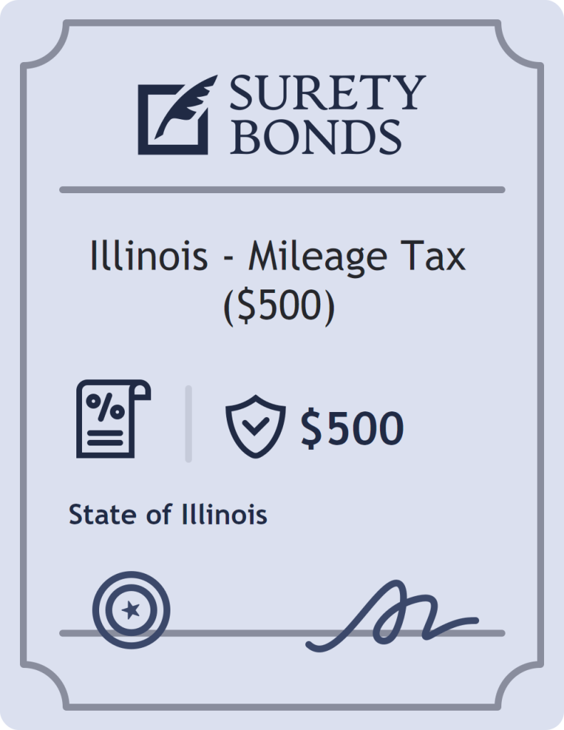 Surety bond badge for Illinois - Mileage Tax ($500)