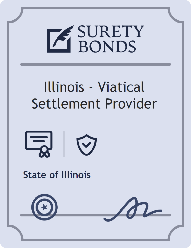 Surety bond badge for Illinois - Viatical Settlement Provider