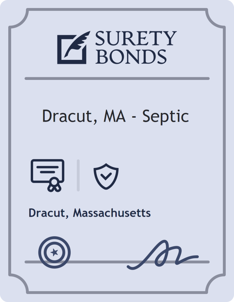 Surety bond badge for Dracut, MA - Septic