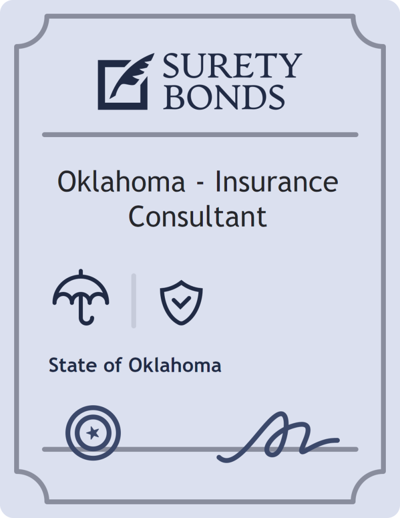 Surety bond badge for Oklahoma - Insurance Consultant