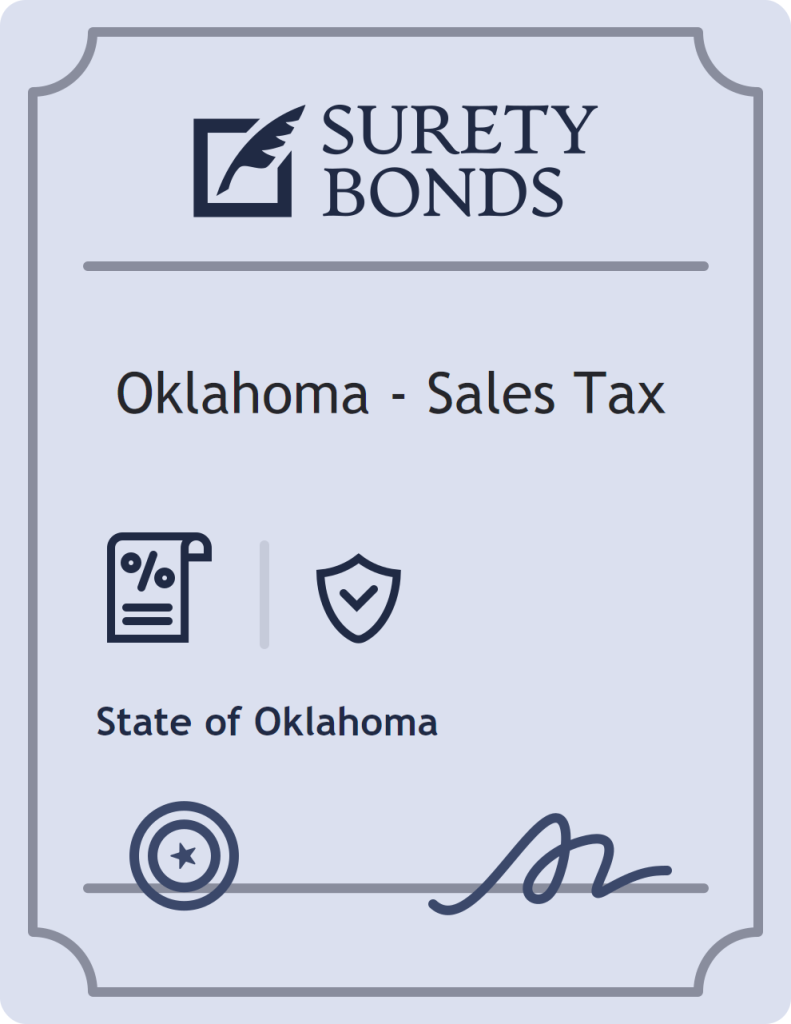 Surety bond badge for Oklahoma - Sales Tax
