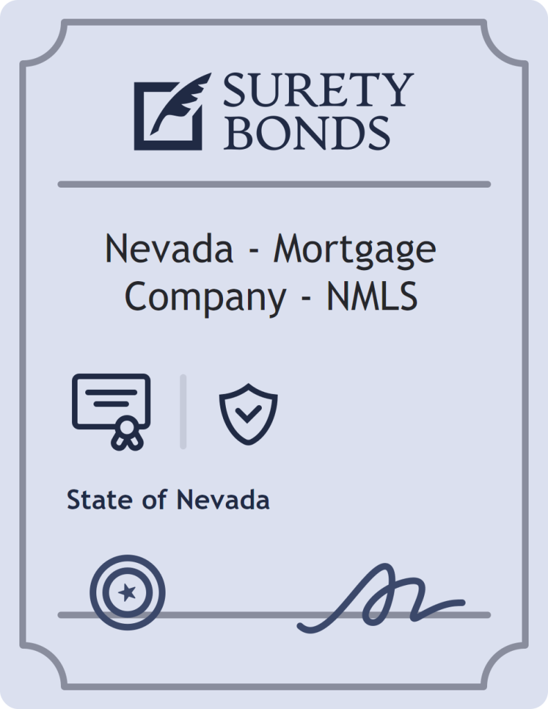 Surety bond badge for Nevada - Mortgage Company - NMLS