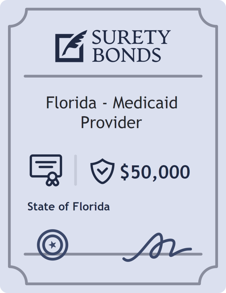 Surety bond badge for Florida - Medicaid Provider