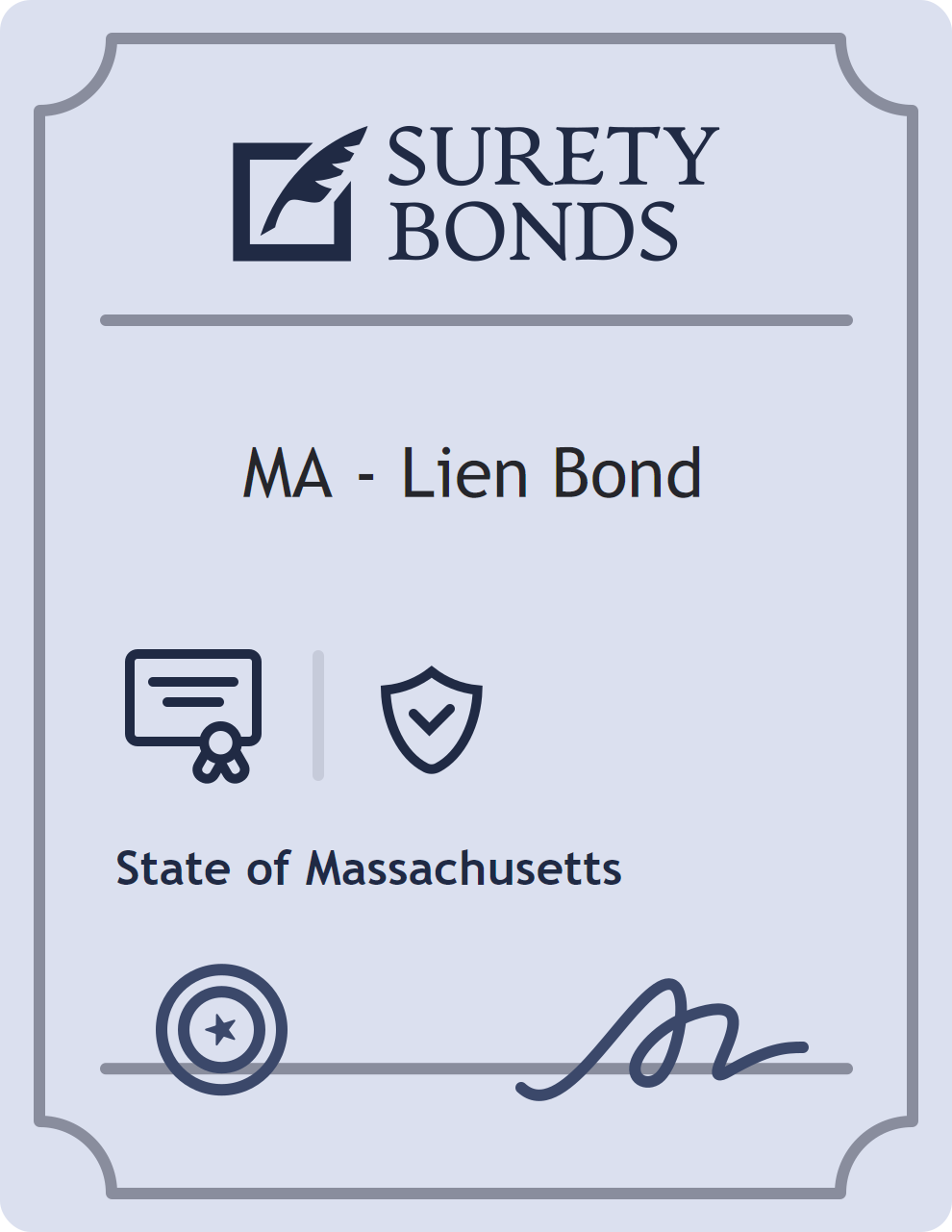 Surety bond badge for MA - Lien Bond