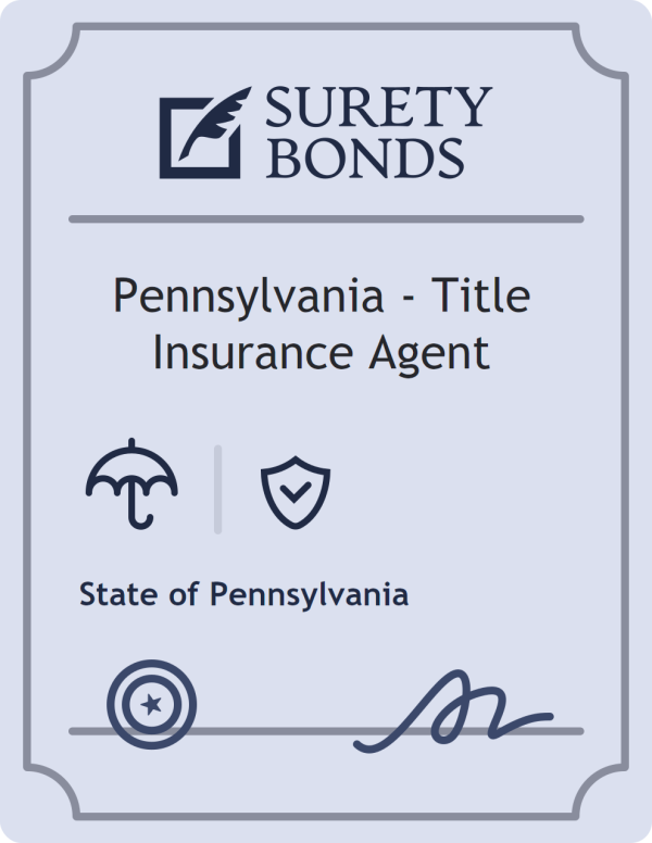 Surety bond badge for Pennsylvania - Title Insurance Agent