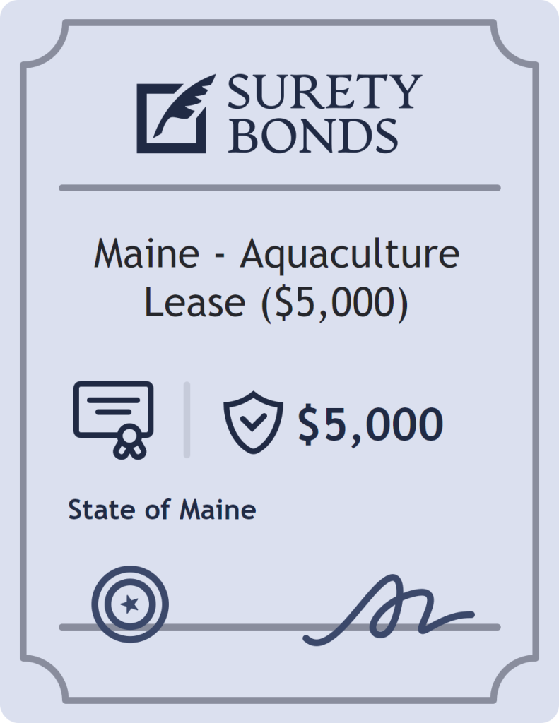 Surety bond badge for Maine - Aquaculture Lease ($5,000)