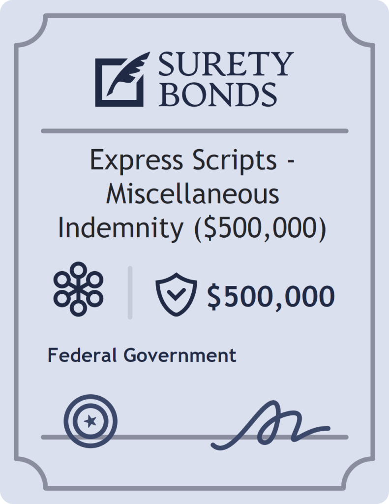 Surety bond badge for Express Scripts - Miscellaneous Indemnity ($500,000)