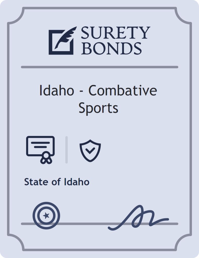 Surety bond badge for Idaho - Combative Sports
