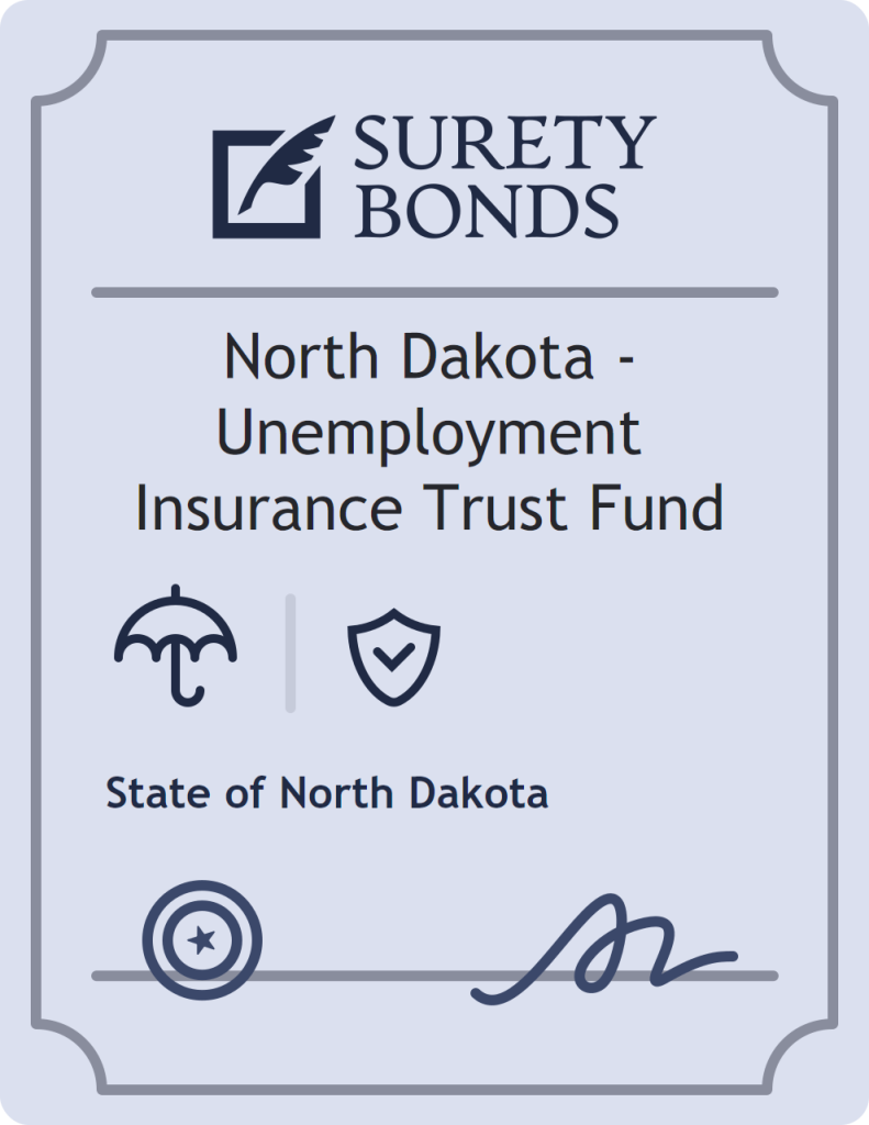 Surety bond badge for North Dakota - Unemployment Insurance Trust Fund