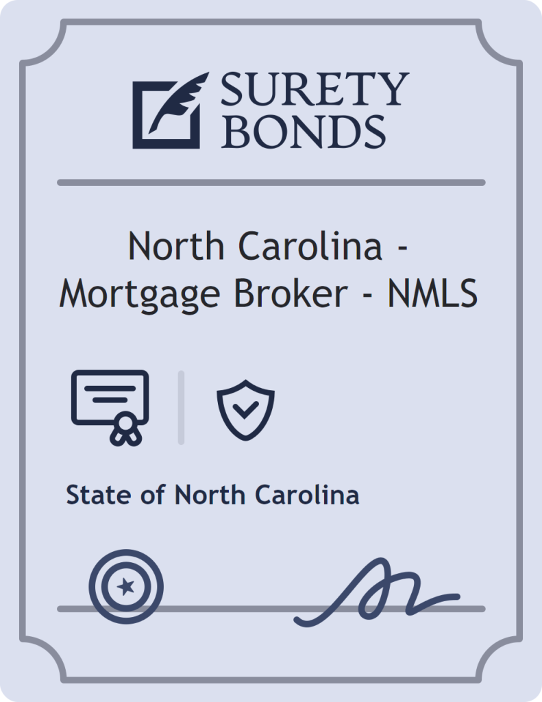 Surety bond badge for North Carolina - Mortgage Broker - NMLS