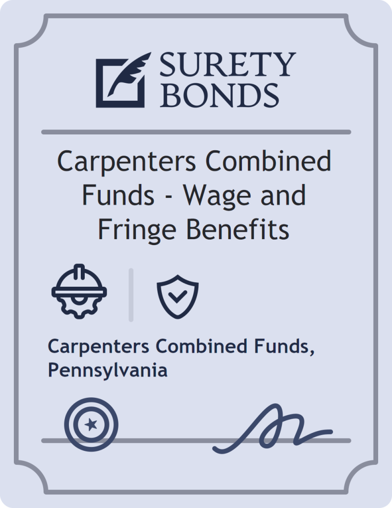 Surety bond badge for Carpenters Combined Funds - Wage and Fringe Benefits