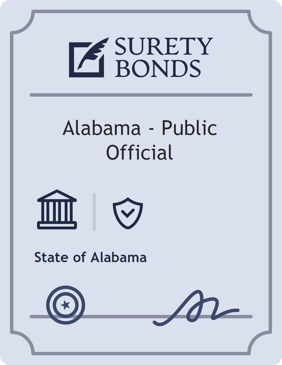 Surety bond badge for Alabama - Public Official