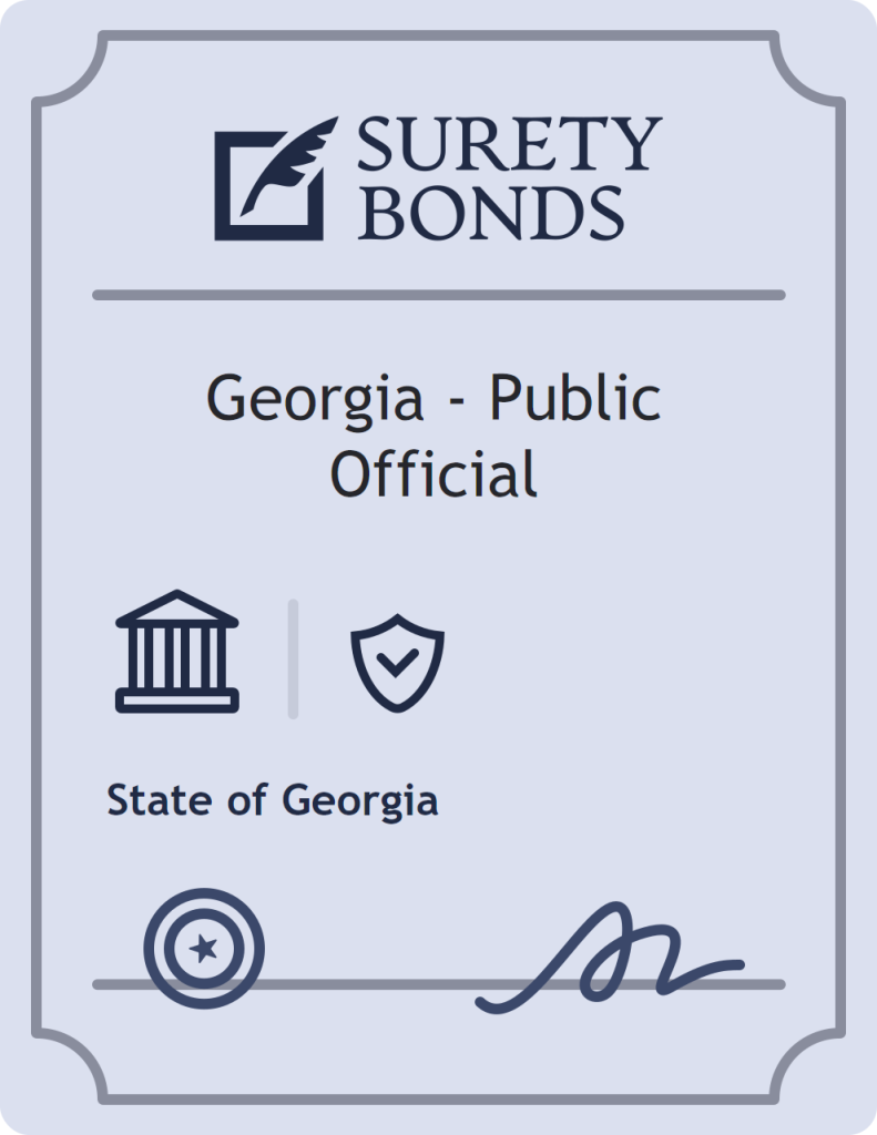 Surety bond badge for Georgia - Public Official