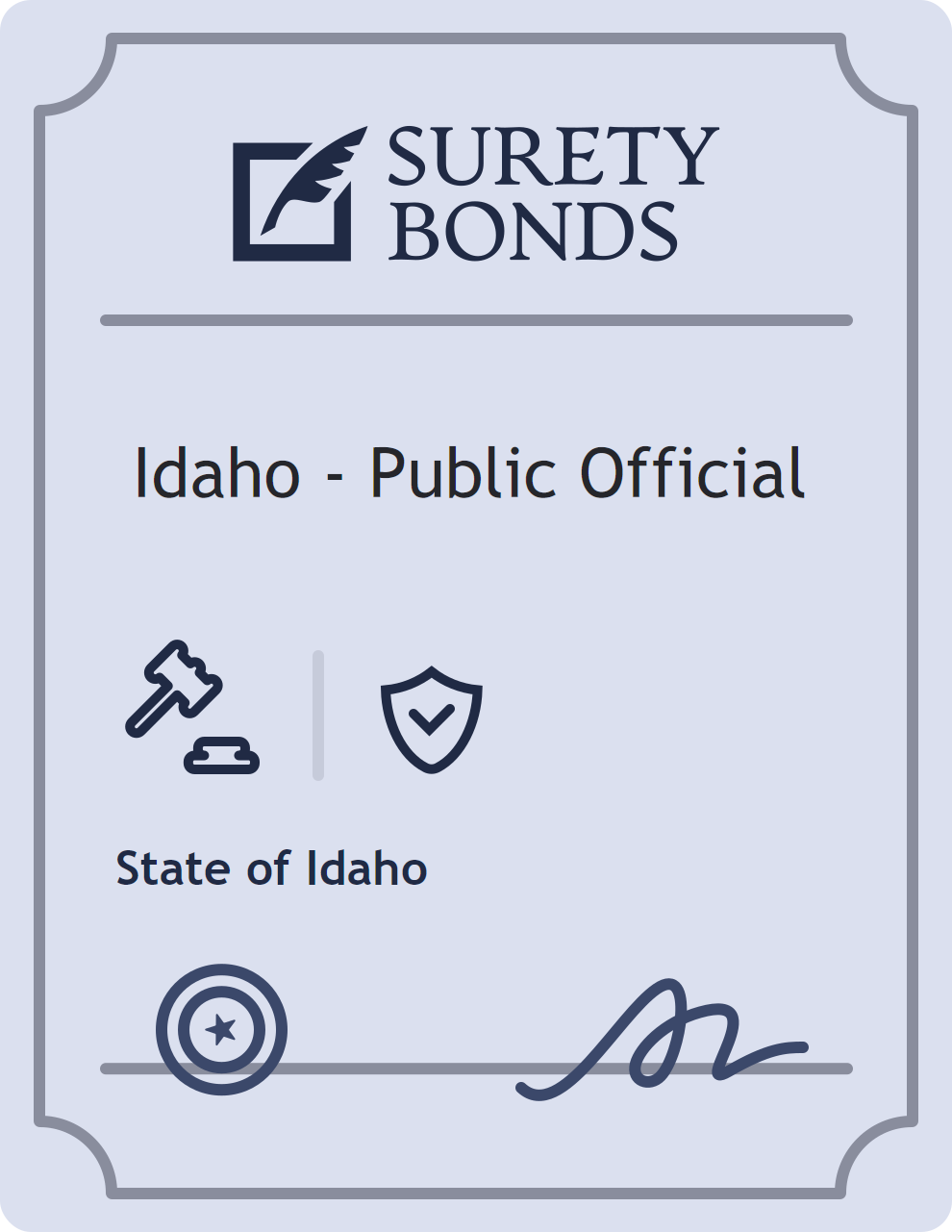 Surety bond badge for Idaho - Public Official