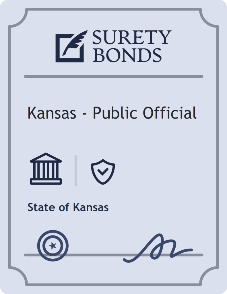 Surety bond badge for Kansas - Public Official