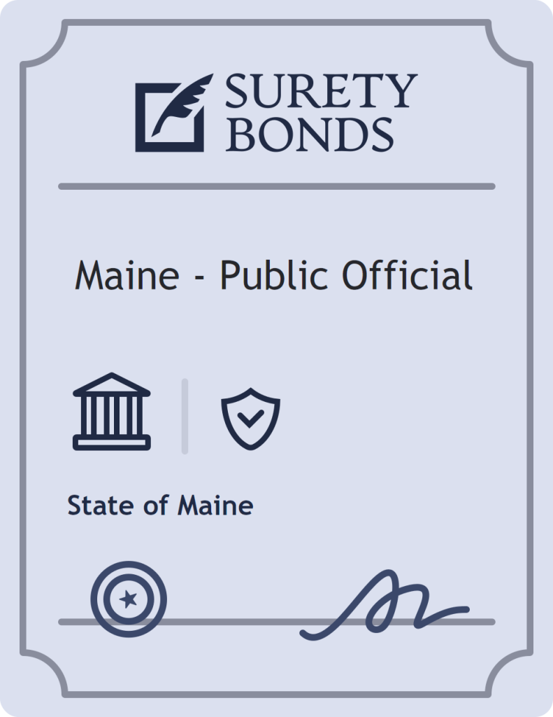 Surety bond badge for Maine - Public Official