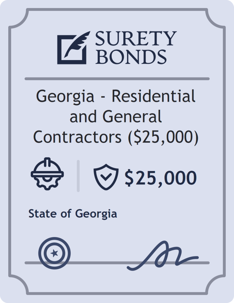 Surety bond badge for Georgia - Residential and General Contractors ($25,000)
