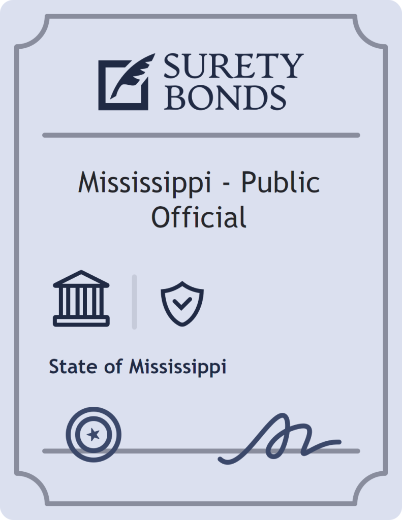 Surety bond badge for Mississippi - Public Official
