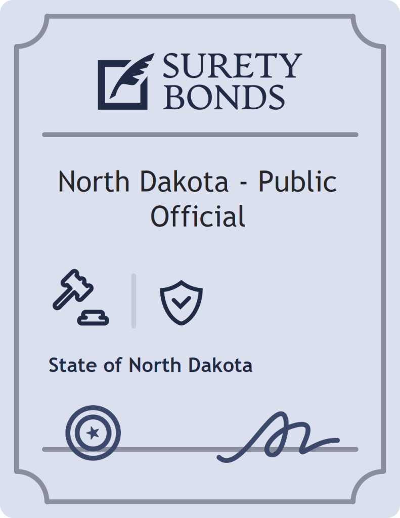 Surety bond badge for North Dakota - Public Official