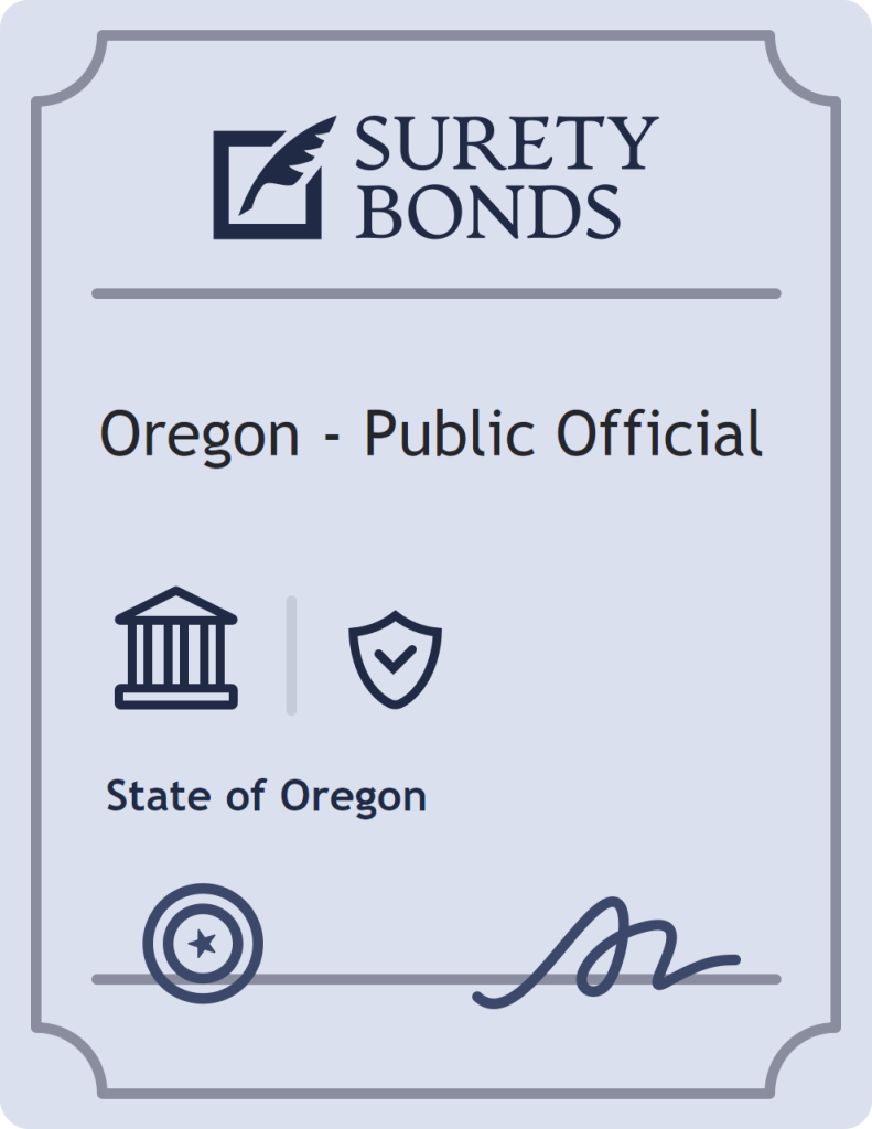 Surety bond badge for Oregon - Public Official