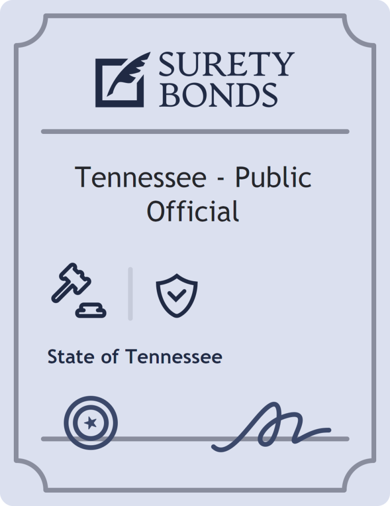 Surety bond badge for Tennessee - Public Official