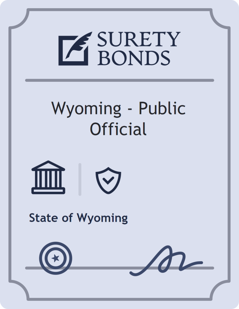 Surety bond badge for Wyoming - Public Official