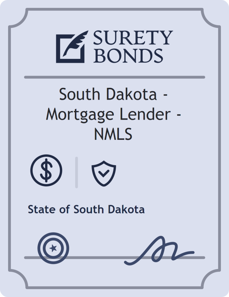 Surety bond badge for South Dakota - Mortgage Lender - NMLS