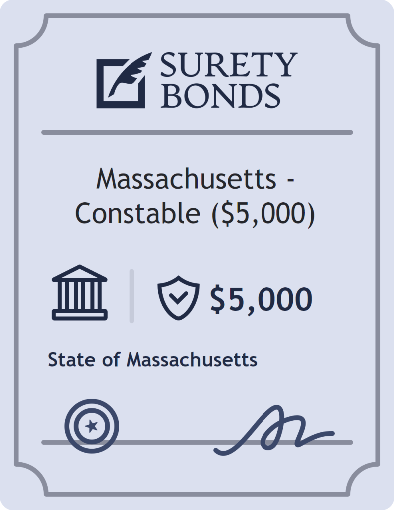 Surety bond badge for Massachusetts - Constable ($5,000)