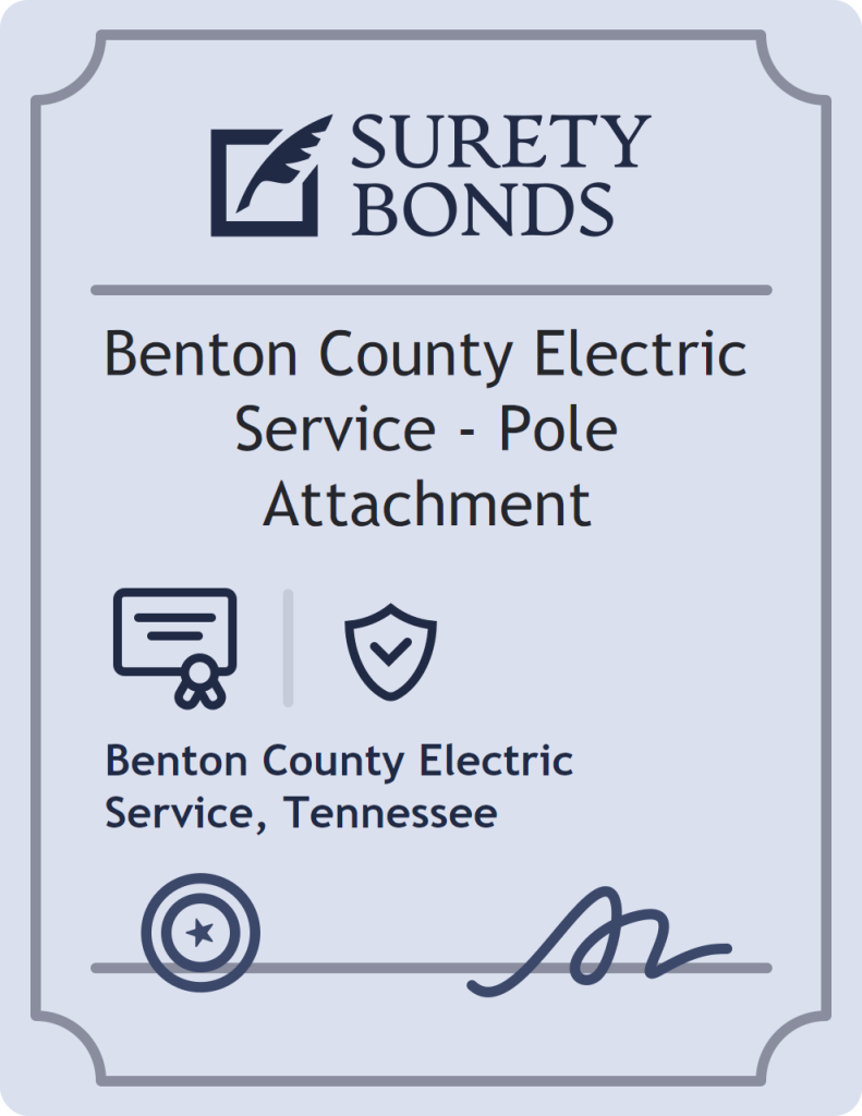 Surety bond badge for Benton County Electric Service - Pole Attachment