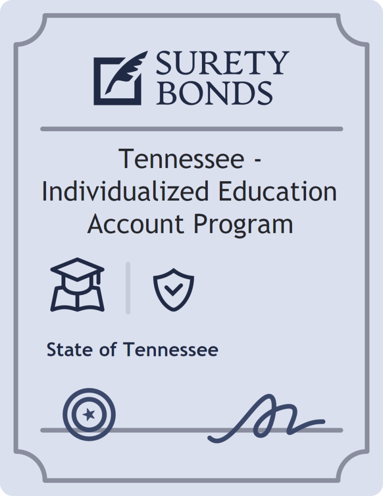 Surety bond badge for Tennessee - Individualized Education Account Program
