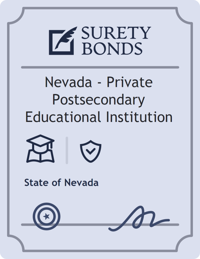 Surety bond badge for Nevada - Private Postsecondary Educational Institution