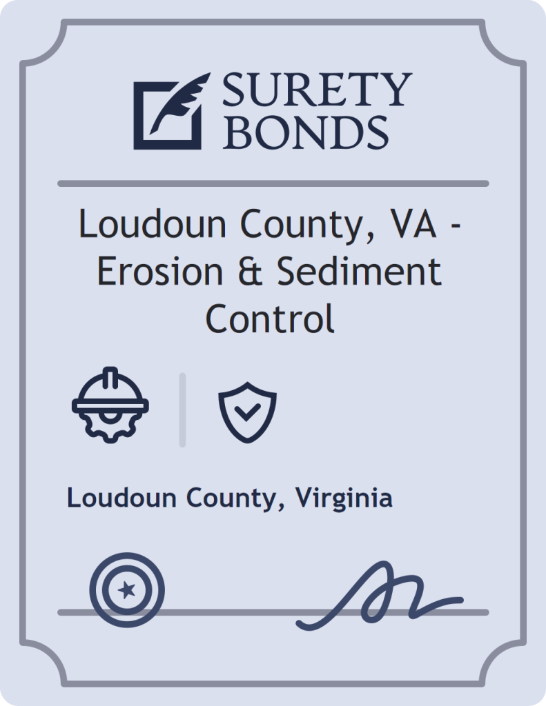 Surety bond badge for Loudoun County, VA - Erosion & Sediment Control