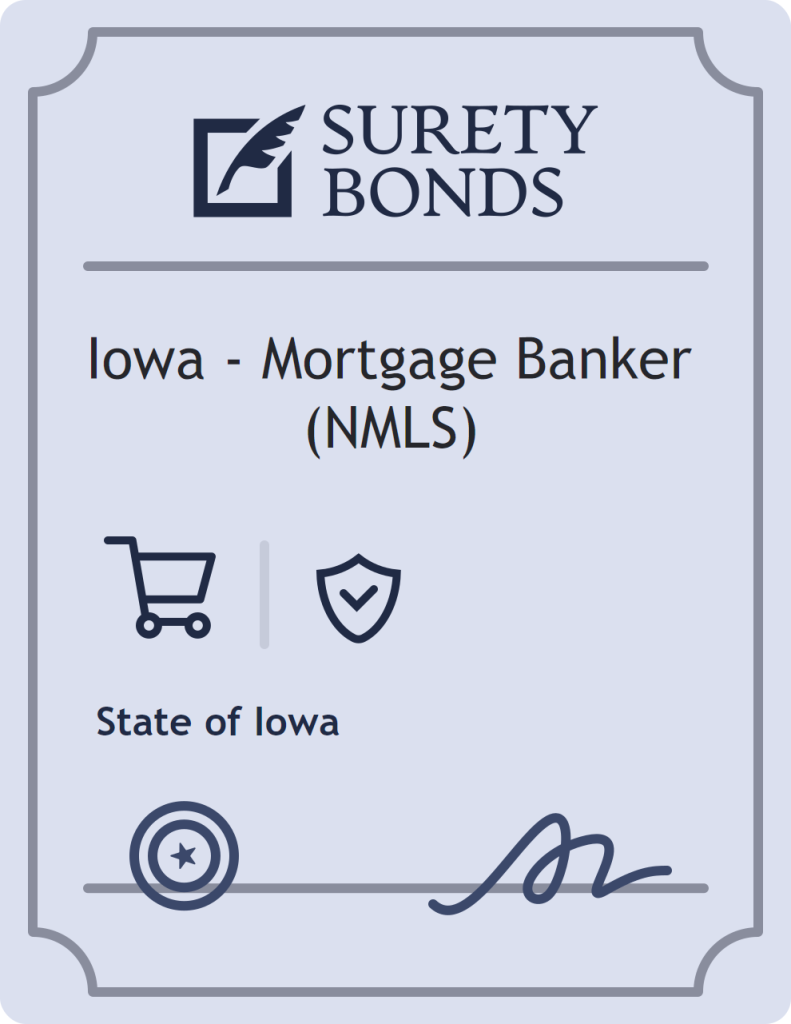 Surety bond badge for Iowa - Mortgage Banker (NMLS)