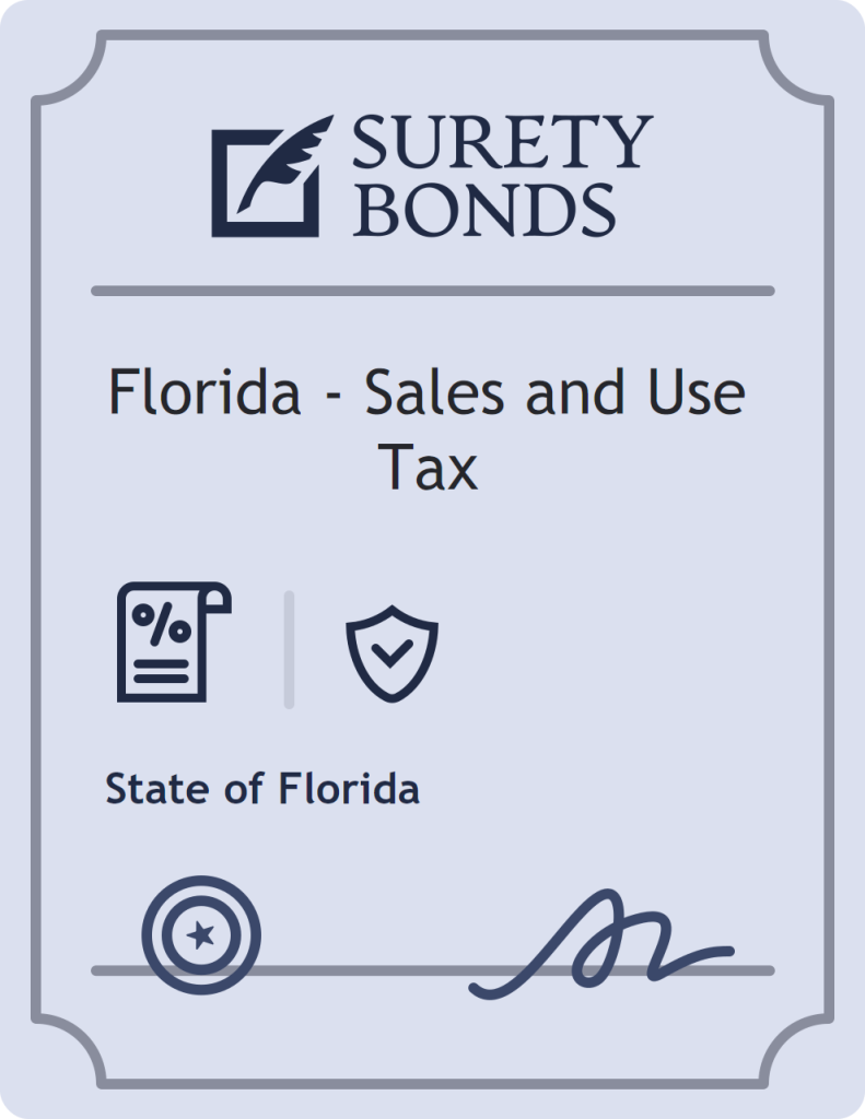 Surety bond badge for Florida - Sales and Use Tax