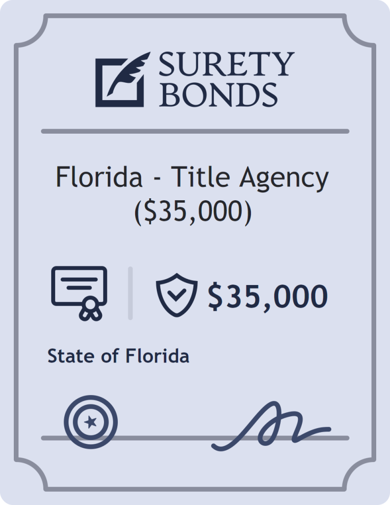 Surety bond badge for Florida - Title Agency ($35,000)