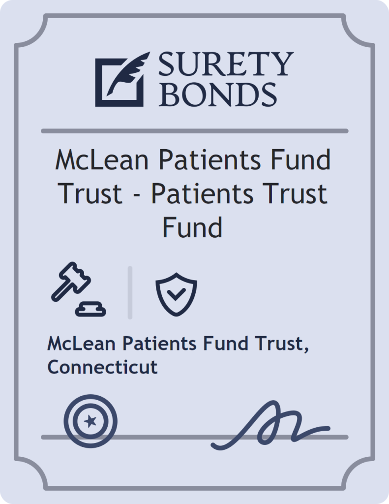 Surety bond badge for McLean Patients Fund Trust - Patients Trust Fund