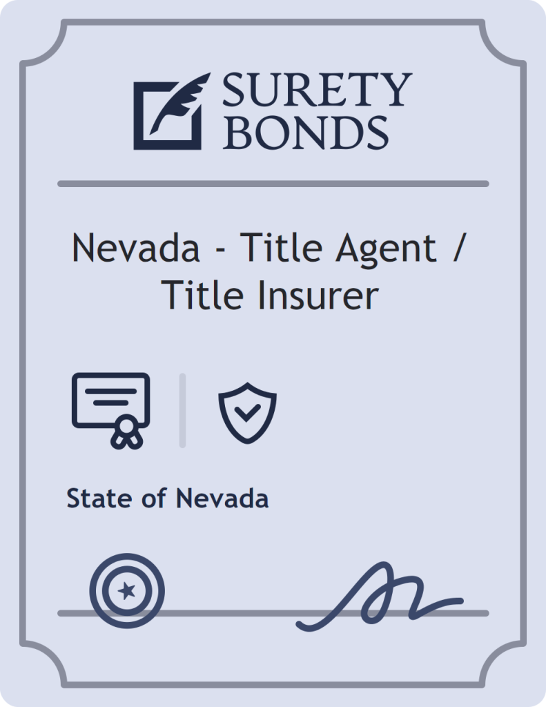 Surety bond badge for Nevada - Title Agent / Title Insurer