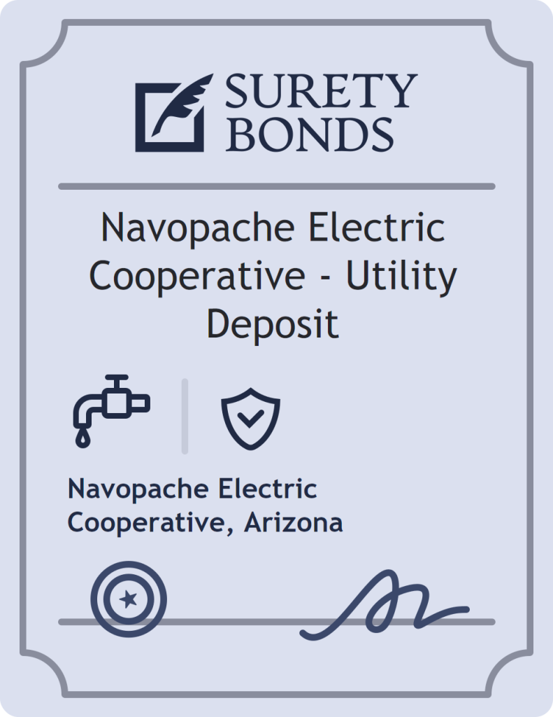 Surety bond badge for Navopache Electric Cooperative - Utility Deposit